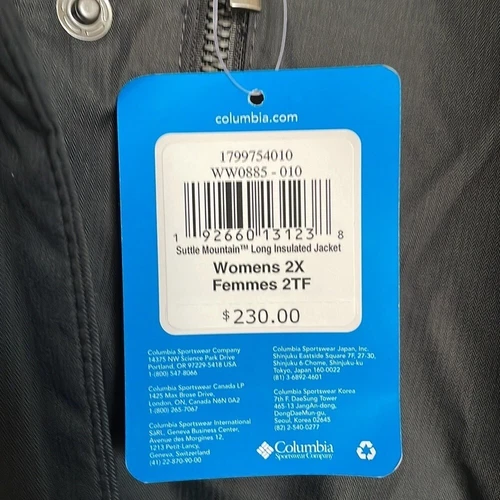 Columbia Suttle Mountain Long Insulated Jacket sz 2X - photo 4