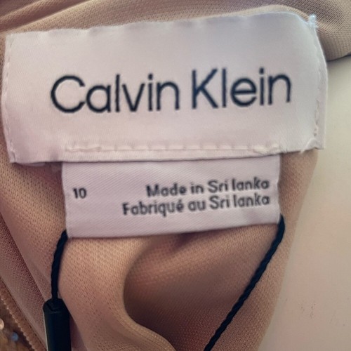 Calvin Klein Gold Polyester Sequin Mini Dress sz 10 - photo 4