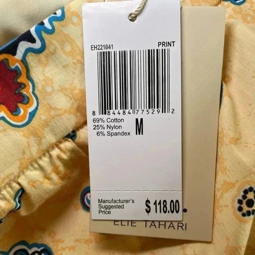 Elie Tahari Tiered Boho Floral Full Maxi Skirt sz M - photo 3