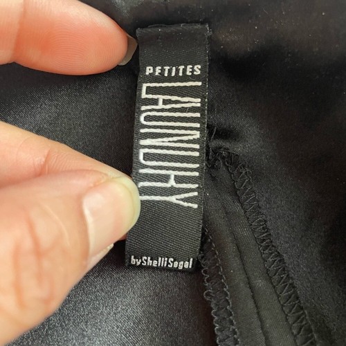 Laundry by Shelli Segal black silk dress pants sz 12 Pet - photo 2