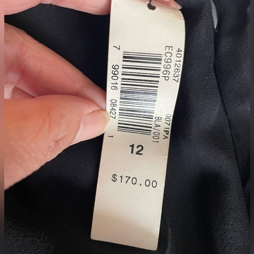 Laundry by Shelli Segal black silk dress pants sz 12 Pet - photo 4