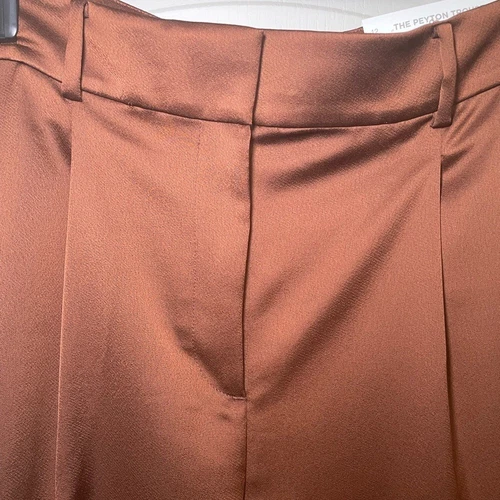 LOFT Peyton Trouser Brown Pants in Satin sz 12 - photo 2
