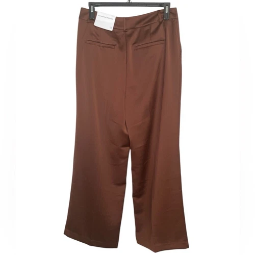 LOFT Peyton Trouser Brown Pants in Satin sz 12 - photo 3