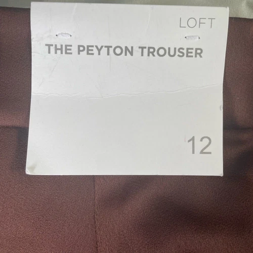 LOFT Peyton Trouser Brown Pants in Satin sz 12 - photo 4