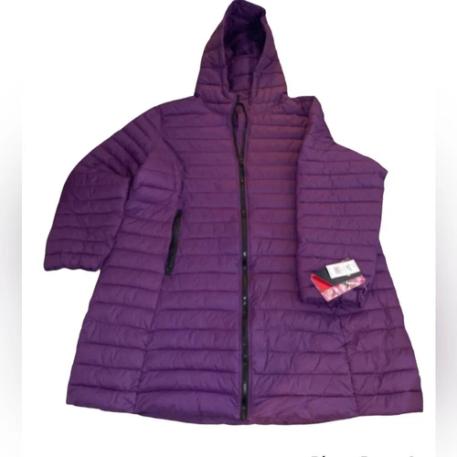 Reebok Women's Midweight Purple Puffer Coat sz 3 X
