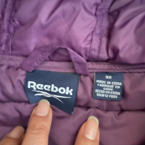 Reebok Women's Midweight Purple Puffer Coat sz 3 X - photo 2