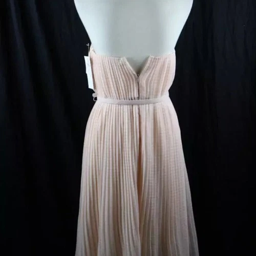 French Connection pink pleated strapless dress sz 6 - photo 2