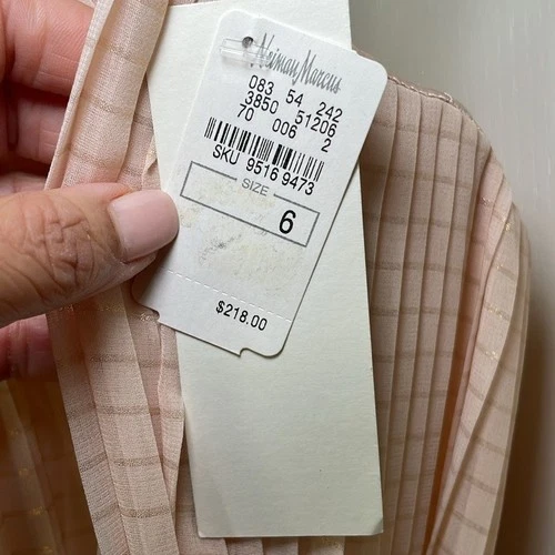 French Connection pink pleated strapless dress sz 6 - photo 5