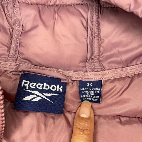 Reebok Women's Midweight Dusty Rose Puffer Coat sz 3 X - photo 2