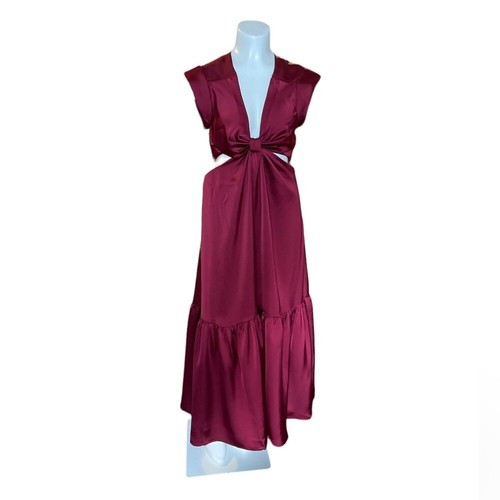 Jason Wu v-neck cutout midi dress sz S