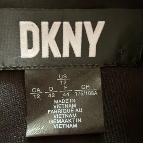 DKNY Metallic Faux-Wrap Sheath Dress sz 12 - photo 2