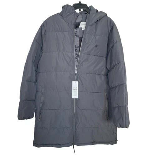 Calvin Klein Heavyweight Hooded Long Puffer Coat sz M