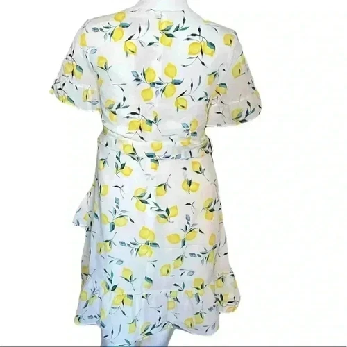 Banana Republic Lemon Print Dress sz 2 P - photo 2