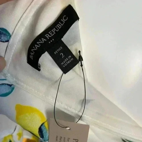 Banana Republic Lemon Print Dress sz 2 P - photo 3