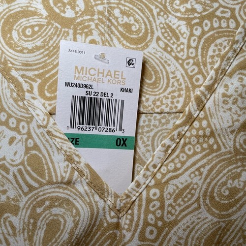 Michael Kors Paisley Ruffled Sleeve Top 0X - photo 2