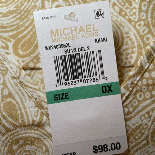 Michael Kors Paisley Ruffled Sleeve Top 0X - photo 4