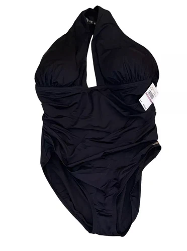Michael Kors Black Keyhole One-Piece Swimsuit sz 22W