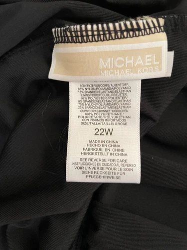 Michael Kors Black Keyhole One-Piece Swimsuit sz 22W - photo 5