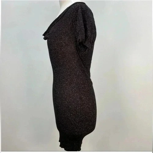 French Connection black sparkly dress sz 2 - photo 2
