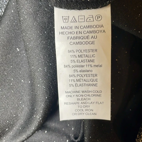 Michael by Michael Kors black and silver metallic sparkle top sz - photo 5