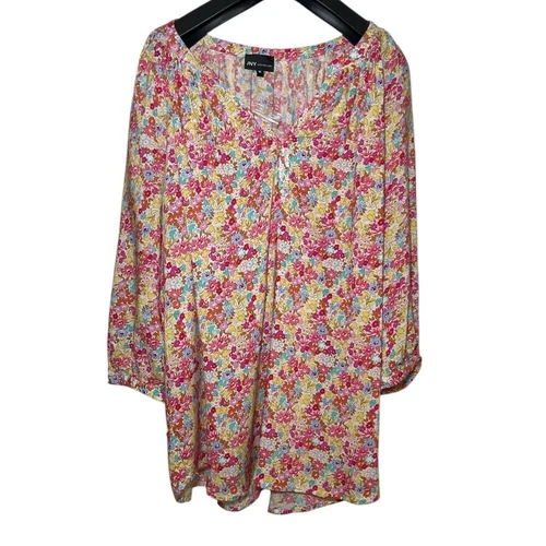Jones New York floral print top sz 1X