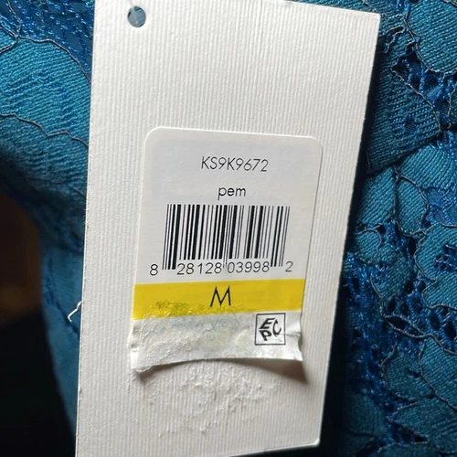 Kensie teal fit and flare mid dress sz M - photo 5