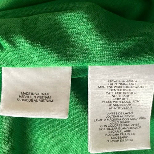 Anne Klein green ruched long sleeve dress sz S - photo 5