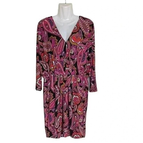 Trina Turk paisley print dress sz XL