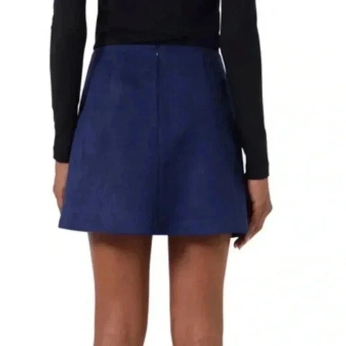 French Connection Patty Faux Suede Miniskirt sz 10 - photo 5