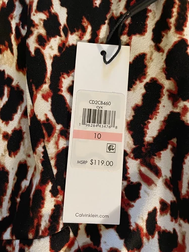 Calvin Klein leopard print dress sz 10 - photo 5