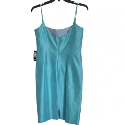 Laundry teal silk dress sz 12 Pet - photo 2