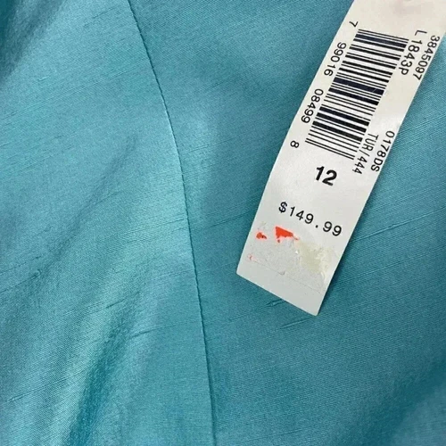 Laundry teal silk dress sz 12 Pet - photo 3