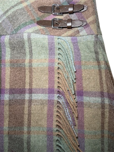 Lauren Ralph Lauren Plaid Fringe Mini Skirt Sz 16 W - photo 2