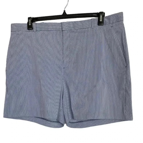Banana republic blue and white striped 5 inch shorts sz 18