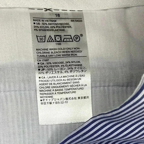 Banana republic blue and white striped 5 inch shorts sz 18 - photo 3