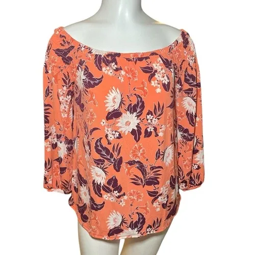 Ann Taylor Floral Top sz XS Pet