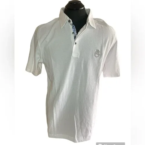 Robert Graham white classic fit polo shirt sz 2XL