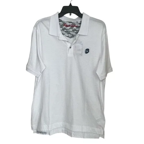Robert Graham white classic fit polo shirt sz L