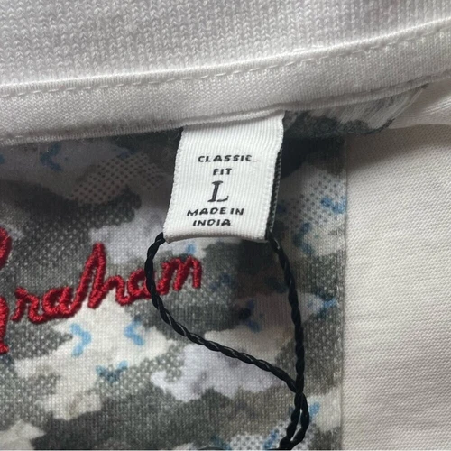 Robert Graham white classic fit polo shirt sz L - photo 4