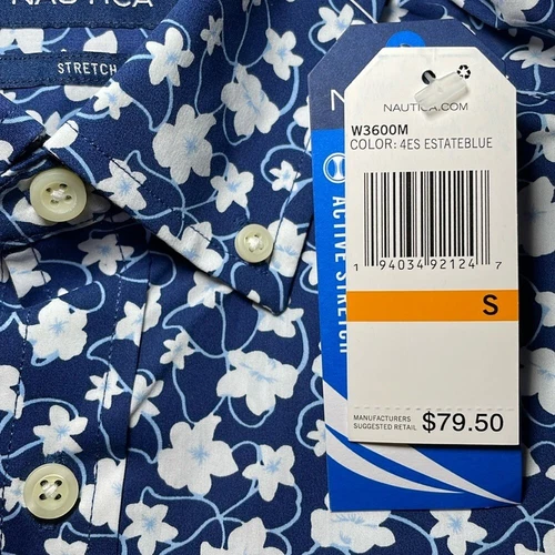 Nautica Navtech Floral Print Shirt - Size Small - photo 3