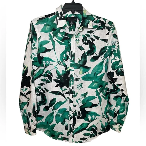 I.N.C Mens Floral Button Down Shirt sz M