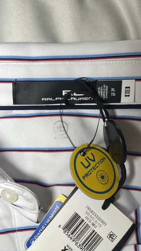 Ralph Lauren RLX Polo - White, Blue, Red Stripes - XL - photo 2