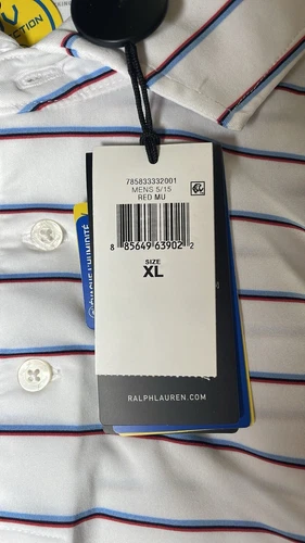 Ralph Lauren RLX Polo - White, Blue, Red Stripes - XL - photo 4