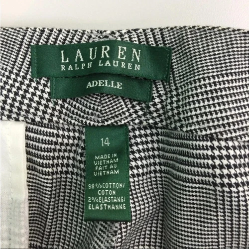 EUC Lauren Ralph Lauren Houndstooth Boot Cut Pants 14 - photo 3