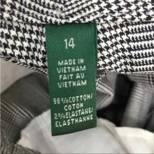 EUC Lauren Ralph Lauren Houndstooth Boot Cut Pants 14 - photo 4