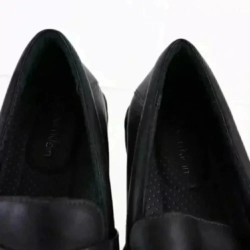 Calvin Klein black men’s leather loafer sz 10 M - photo 3