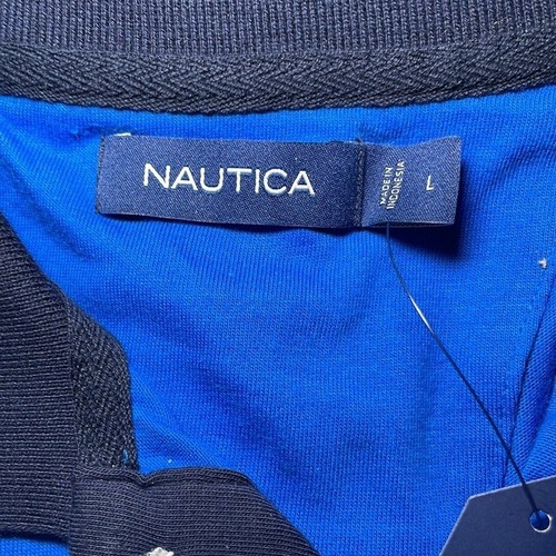 Nautica classic fit solid bight blue polo sz L - photo 2