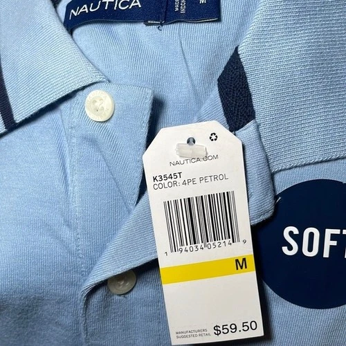 Nautica classic fit solid Blue Polo sz M - photo 3
