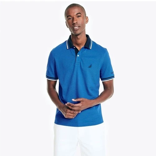 Nautica classic fit solid Blue Polo sz M - photo 5