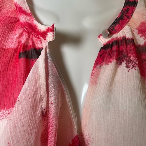 DKNY Women's Ruffled Cap Sleeve Top sz L - photo 3